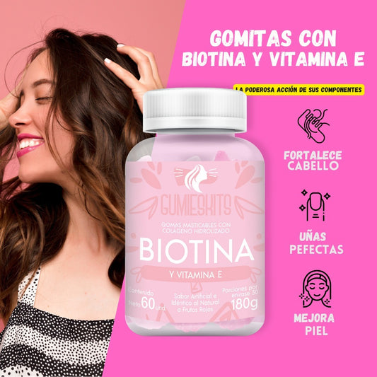 Gumieskits™ | Gomitas de Biotina y Vitamina E + ENVÍO GRATIS